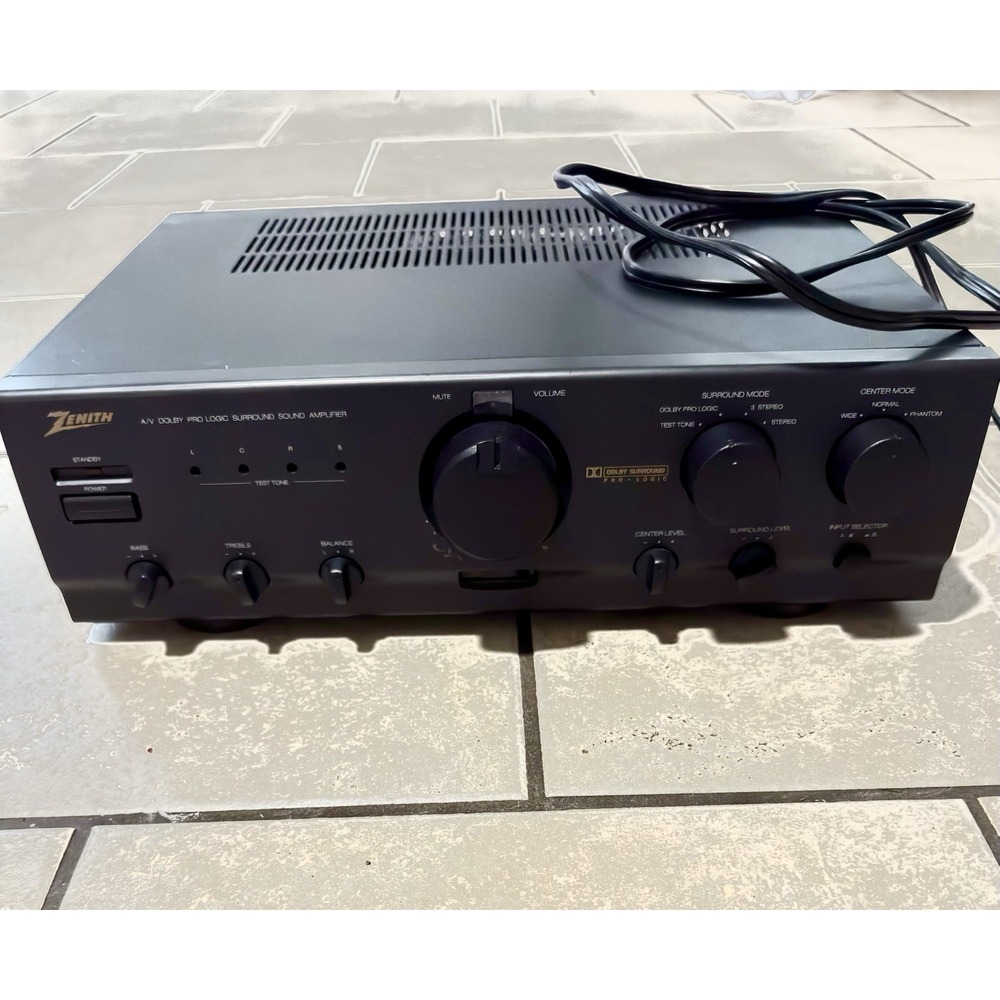 Zenith Z711BC A/V Dolby Pro Logic Surround Sound 5.1 Amplifier No Remote‎